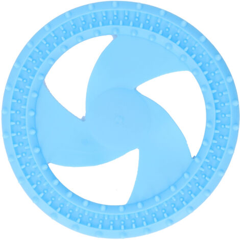 Dog Flying Disc Toy Soft Teeth Cleaning Interactive Silicone Pet Flying Disk Chewing Toy for Outdoor Training Blue (1/5)