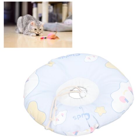 Cat Recovery Collar Adjustable Soft Prevent Licking Biting Kitten Post Surgery Collar for Dog Puppy Cute Cloud