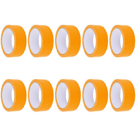 10Pcs Masking Tape Strong Adhesion Paper Paint Tape for Home Decoration Painting Orange (1/5)