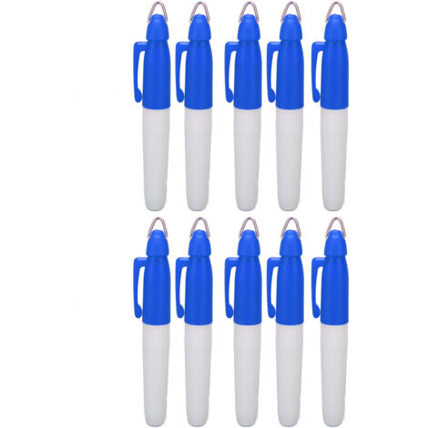 10pcs Golfing Marker Pen Oil Based Waterproof Portable Ball Line Marker Tool Ball Alignment Tool for Drawing Coloring Blue (1/5)
