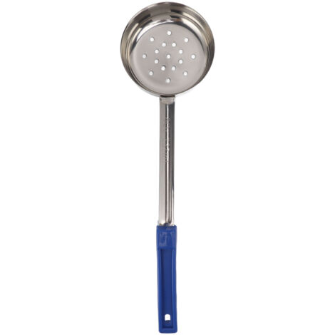 Sauce Spoon Pizza Multipurpose Food Grade Stainless Steel Spread Measuring Spoon for Kitchen Cooking Blue 8oz (Holes Drain) (1/5)