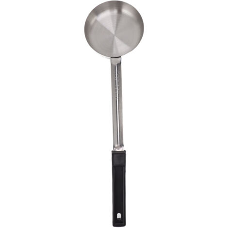 Sauce Spoon Pizza Multipurpose Food Grade Stainless Steel Spread Measuring Spoon for Kitchen Cooking Black 6oz (Scoop Without Holes) (1/5)