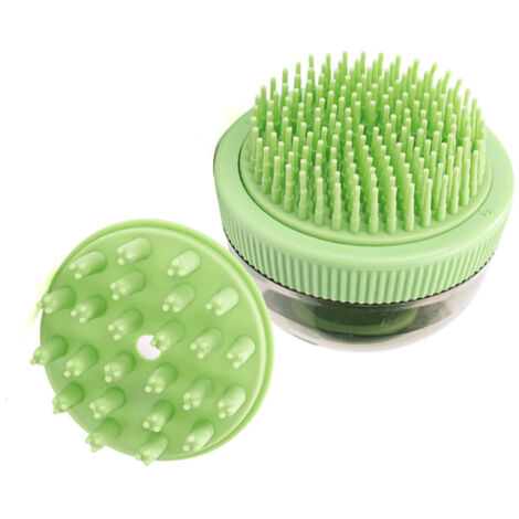 Pet Bath Brush Multifunctional Massage Silicone Grooming Brush for Small Medium Large Pets (1/5)
