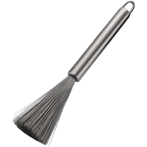 Stainless Steel Pot Brush Long Handle Multifunctional Cleaning Brush Cookware Scrubber Kitchen Supplies (1/5)