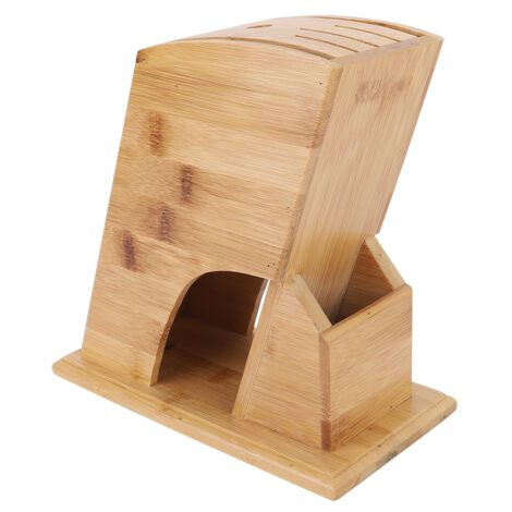 Multifunctional Bamboo Knife Holder Kitchen Utensil Storage Rack Shelf Stand (1/5)