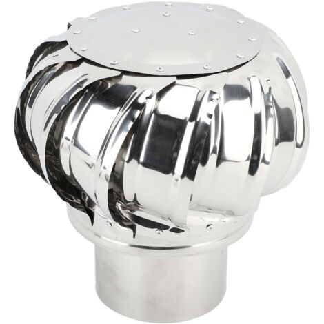 Chimney Cap Stainless Steel Rotating Dustproof Rainwater Proof Animal Proof Chimney Cowl Cap for Home Roof 11cm / 4.3in (1/5)