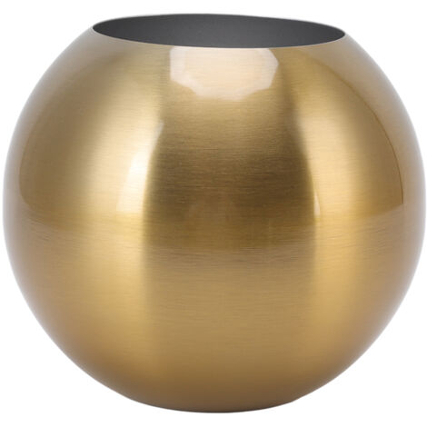 Round Vase Nordic Style Modern Stainless Steel Small Flower Vase Ornament Living Room Office Table Decoration Ancient Gold