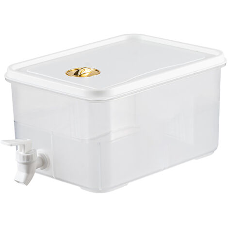 Plastic Beverage Dispenser 3.5L Capacity Multipurpose Fridge Drink Dispenser for Lemonade Milk Cold Hot Drink Tea (1/5)