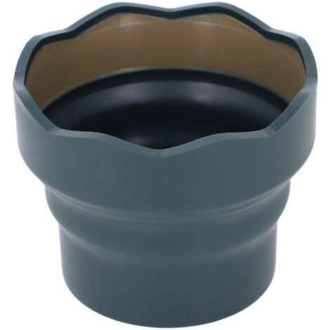 Foldable Paint Brush Washing Bucket Silicone Portable Painting Water Cup Brush Holder Cleaner for Watercolor Oil Painting Deep Green (1/5)
