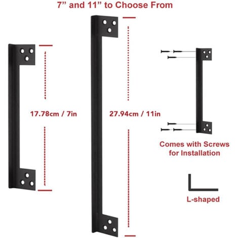 Door Latch Guard Plate Stainless Steel Enhanced Safety L Shaped Door Latch Shield Protector for Door Knob Deadbolt 17.78cm / 7in