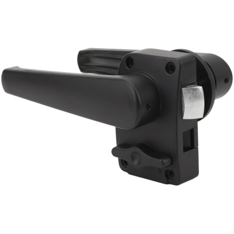 RV Toilet Door Latch Protect Privacy Bathroom Door Latch Handle With Reverse Lock for RV Campers Trailer Matte Black (1/5)