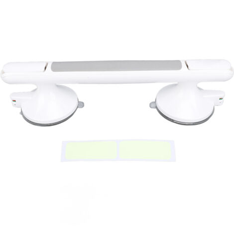 Shower Grab Bar for Seniors Elderly Non Slip Suction Cup Water Resistant Handicap Shower Safety Bar with Luminous Strip Gray (1/5)