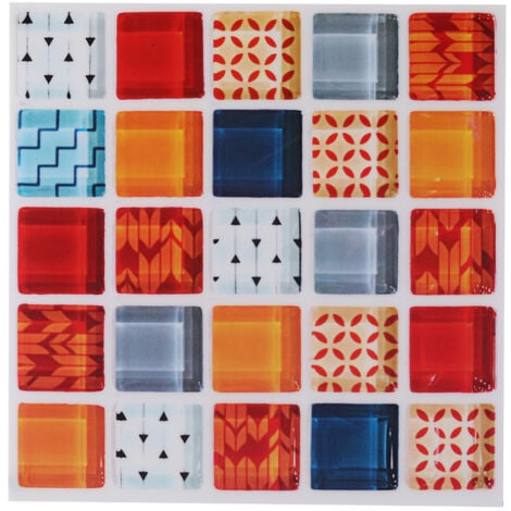 6Pcs Mosaic Self adhesive Wall Tile Sticker Kitchen Oil proof Stickers Bathroom Decor(FX715)