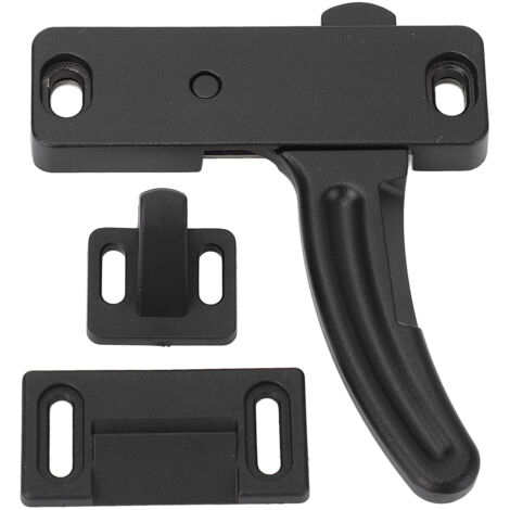 RV Screen Door Latch Metal Black Strong Construction Universal Fit Screen Door Latch and Handle Kit for Motorhomes Travel Trailers Right (1/5)