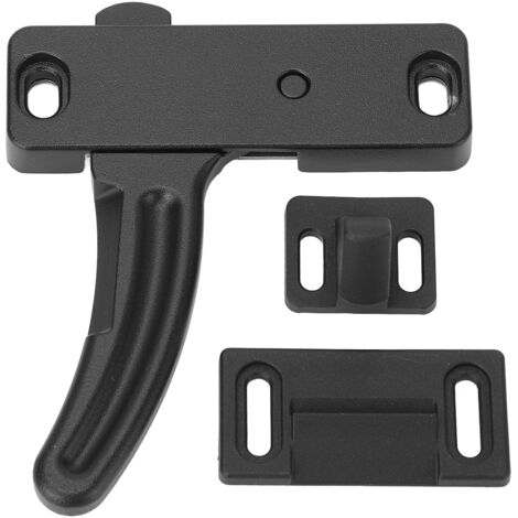 RV Screen Door Latch Metal Black Strong Construction Universal Fit Screen Door Latch and Handle Kit for Motorhomes Travel Trailers Left (1/5)