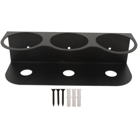 All Purpose Spray Bottle Holder Wall Mount Heavy Duty Carbon Steel Storage Rack for Garage Home Craft Workspace Paint Bottle Organizer 3 Hole (1/5)