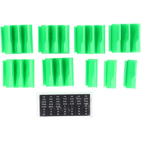 Geometric Wrench Organizer 20 Slots Modular Magnetic Wrench Rack Holder for 6mm to 38mm 1/4in to 1 1/2in Spanner Green (1/5)
