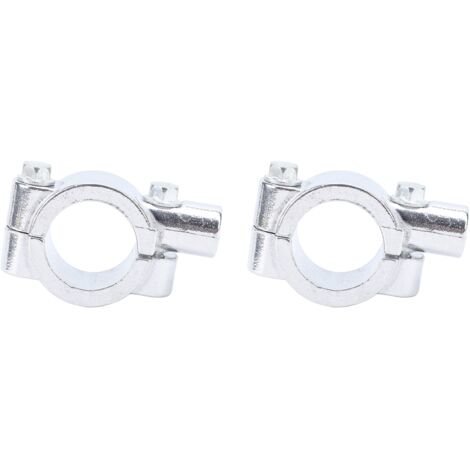 2PCS 25mm Motorcycle Handlebar Mirror Mount Holder Clamp Bracket Adapter Universal for Motorbike ATV Scooter Project Bikes Silver M8 (1/5)