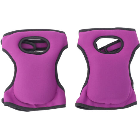 1 Pair Adjustable Knee Pads Multifunctional Waterproof Gardening Kneeling Pad for Household Work Baby Bath Purple (1/5)
