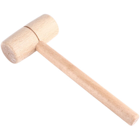 Wooden Mallet Hammer Carpenter Solid Beech Wood Round Head Woodworking Hand Tool for DIY (1/5)