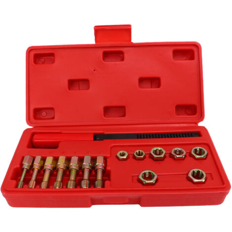 15pcs Metric Thread Chaser Set Carbon Steel Rethreading Tap Die Tool Kit Rethread Repair Tool (1/5)