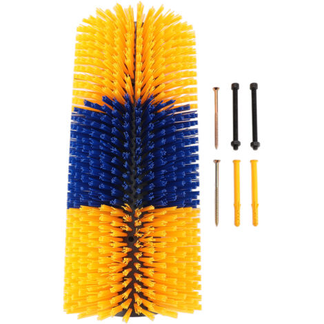 Livestock Scratching Brush 435mm Horse Cow Scratcher Relieve Back Itching Horse Full Massage Grooming Brush for Horse Cattle Sheep Yellow