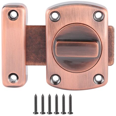 Zinc Alloy Sliding Door Lock Latch Bolt Buckle for Cabinet Closet Cupboard AccessoryBolt Lock L Size Red Bronze (1/5)