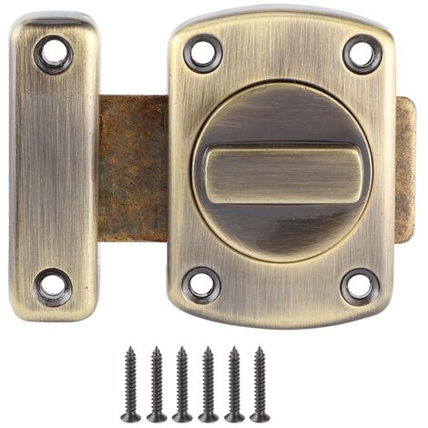 Zinc Alloy Sliding Door Lock Latch Bolt Buckle for Cabinet Closet Cupboard AccessoryBolt Lock L Size Bronze (1/5)