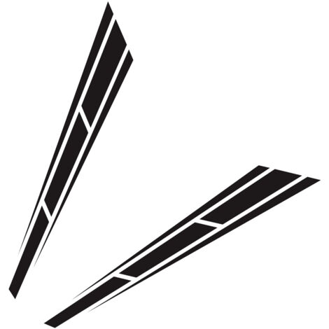 2Pcs Car Hood Stripe Sticker Sporty Style Car Body Door Side Engine Bonnet Decal for RV Yacht Truck Pickup SUV Black (1/5)