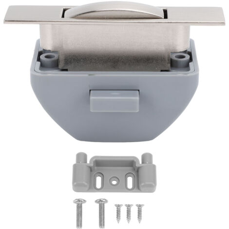 RV Push Cabinet Latch Zinc Alloy Keyless Cupboard Locks for RV Yachts Motorhome Caravan Brushed Nickel (1/5)