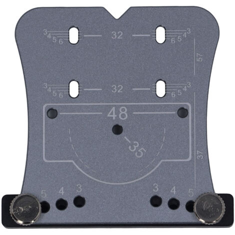 35mm Hinge Hole Jig Aluminum Alloy Drilling Guide Template Woodworking Punching Locator for Cabinet Door Silver (1/5)