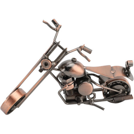 Iron Motorcycle Model Vintage Motorcycle Table Figurine Decoration for Home and Office