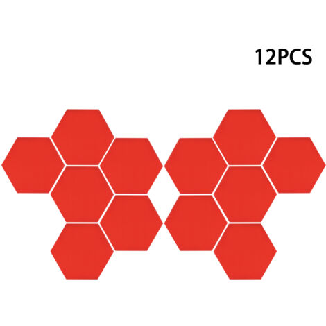 GROOFOO-12Pcs 4 cm Hexagonal DIY Wall Stickers 3D Mirror Stickers Home Decor Art (1/5)