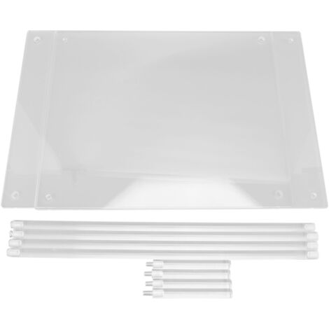 Side Table Acrylic 2 Tier Simple Lightweight Modern Bedside Table for Living Room Bedroom (1/5)