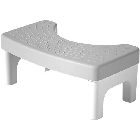Toilet Stool Poop Stool for Squatting Posture Bathroom Thick Portable Potty Stool Anti Slip for Kids Adult Gray