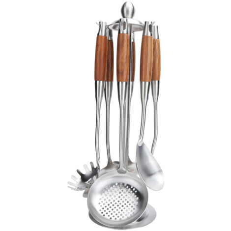 Kitchen Spatula Set 304 Stainless Steel Wood Handle Spatula Frying Shovel Cooking Utensils