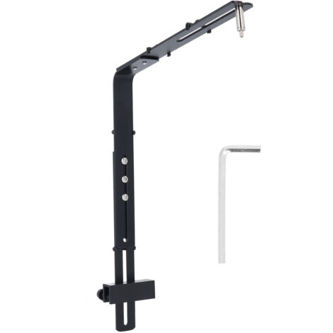 Fish Tank Light Bracket Aluminum Alloy Professional Adjustable Height Aquarium Light Stand Kit for Hanging Lamp Black(Thickness 2.8mm) (1/5)