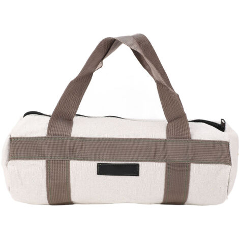 Tool Tote Bag Heavy Duty Canvas Electrician Garden Hardware Carrying Portable Handheld Large Capacity Storage Round L 19in (1/5)