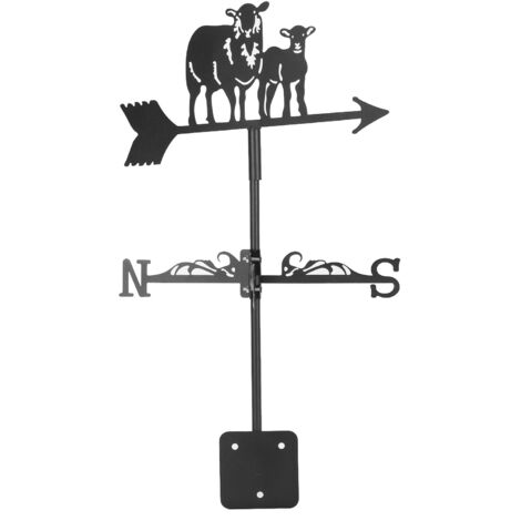 Metal Weather Vane Black Cute Animal Design Sturdy Durable Decorative Wind Direction Indicator for Home Yard Garden (1/5)