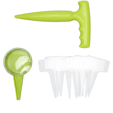 12pcs Seed Dispenser Planter Tool Set Seeder Sower with 5 Dial Settings Plant Dibber with Measurements 10 Plant Label (1/5)