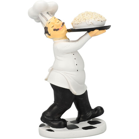 Cooking Crafts Statue Ornament Resin 3D Cartoon Dining Table Chef Ornament for Kkitchen Office (1/5)
