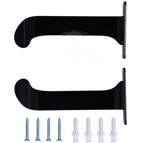 1Pair Yoga Mat Wall Mount Holder Acrylic Yoga Mat Wall Hanger Storage Rack Household Exercise Yoga Mat BracketBlack (1/5)