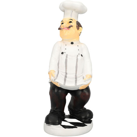 French Chef Figurine 28x12.5x11cm Vivid Exquisite Cartoon Chef Resin Statue 3D Kitchen Decor (1/5)