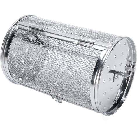 Rolling Grill Cage Dishwasher Safe Stainless Steel Rotating Grill Basket for Peanuts Coffee Beans Nuts (1/5)