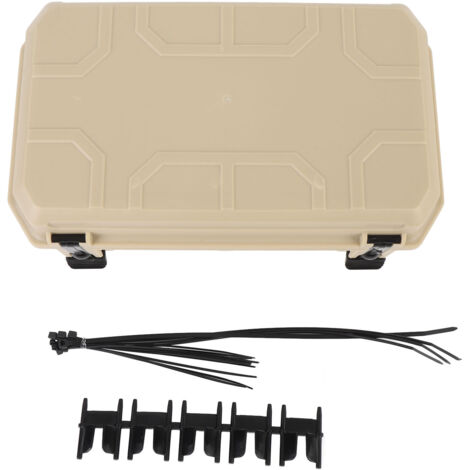 Cable Junction Box Square Shape IP54 Water Proof ABS Electrical Junction Box for Outdoor Beige (1/5)