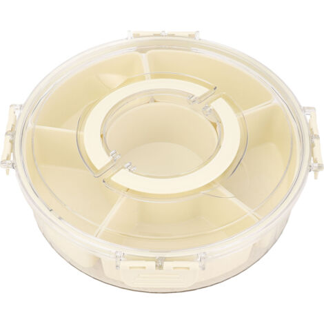 360° Rotating Divider Tray 6 Compartments Compact Sealed Snack Tray Divided Serving Tray for Road Trips Picnics Large 10 X 31cm / 3.94 X 12.2in (1/5)