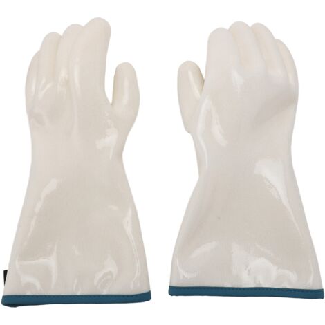 Silicone Oven Mitts 350℃ Heat Proof Anti Stick Long BBQ Kitchen Gloves for Baking Cooking-L (1/5)