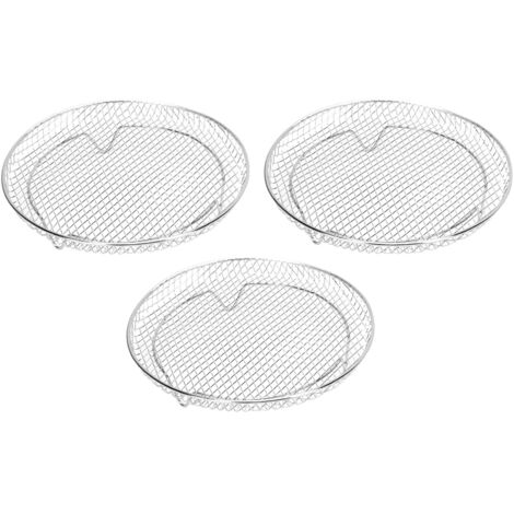 Fryer Accessories 3 Layer Fryer Rack 304 Stainless Steel Dehydrator Rack Detachable Round Grill Rack Dishwasher Safe (1/5)