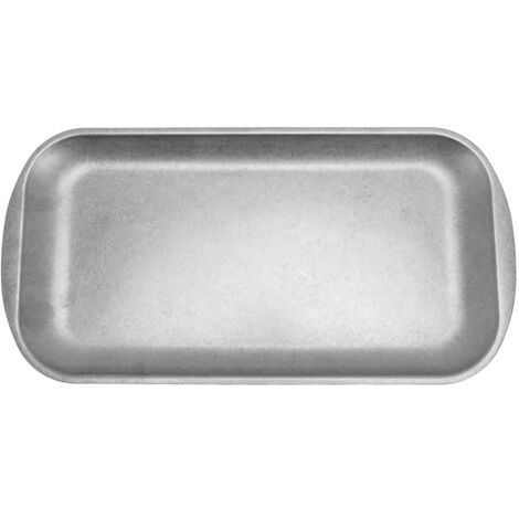 304 Stainless Steel Rectangular Plate Vintage Matte Finish Industrial Style Rectangle Dinner Plate Tray for Tea Dessert 33 X 16.5 X 1.5cm / 13 X 6.5 X 0.6in (1/5)