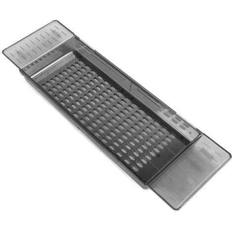 Bathtub Tray Expandable Bathtub Shelf Bathtub Caddy Tray With Non Slip Handle for Bedroom Light Gray (1/5)